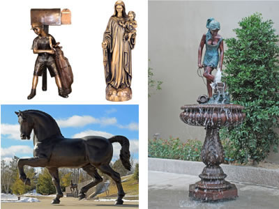 Bronze or cast iron statue