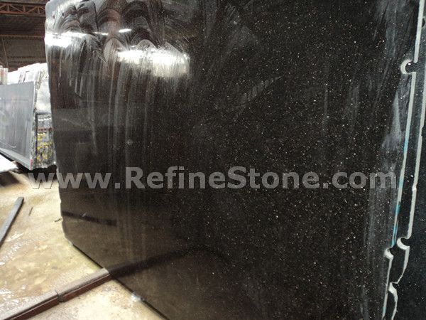 black galaxy granite slab