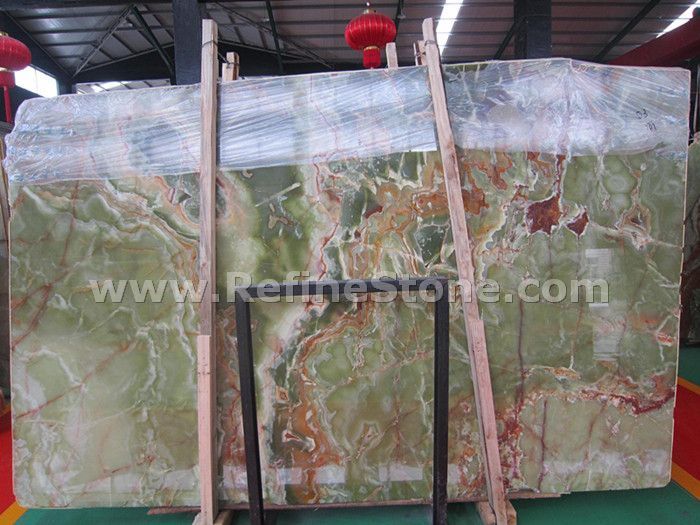 antique green jade marble slab-2