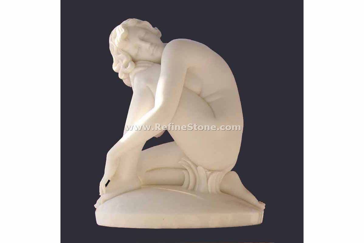 Marble nude sculpture