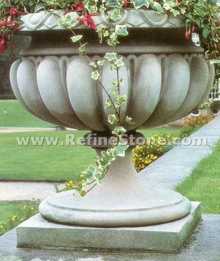 decorative garden stone flower pot