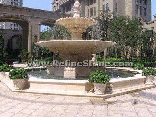 Garden stone fountain