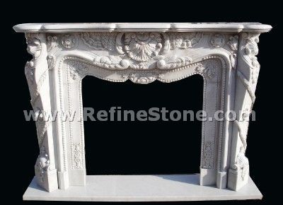 Latest carving fireplace