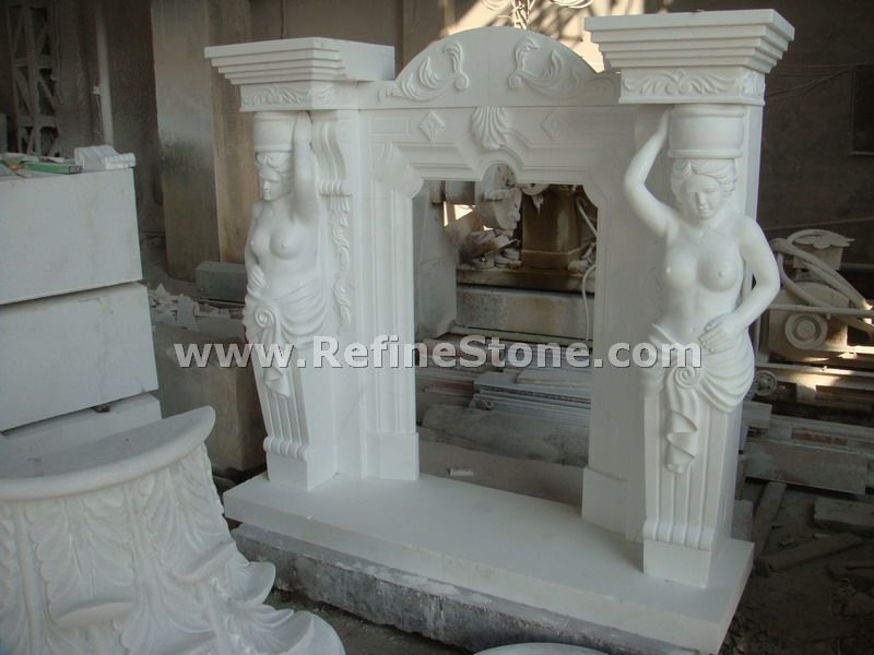 Fireplace beauty carving