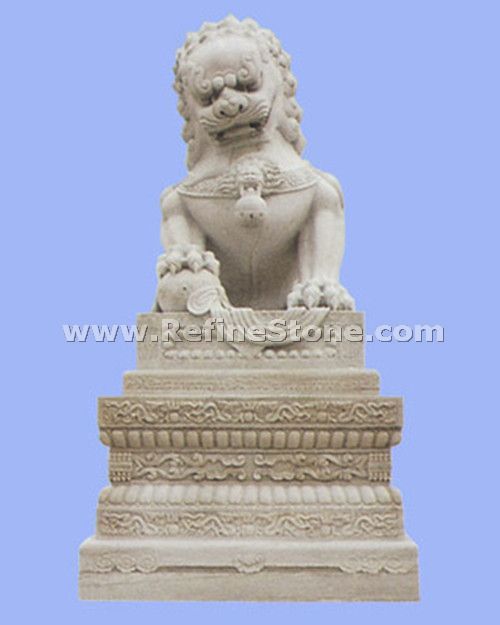 Lion granite sculpture