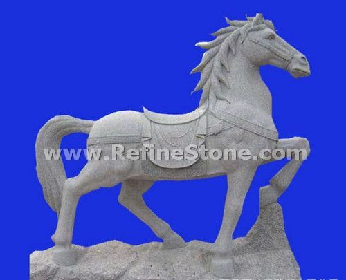 Horse granite statue