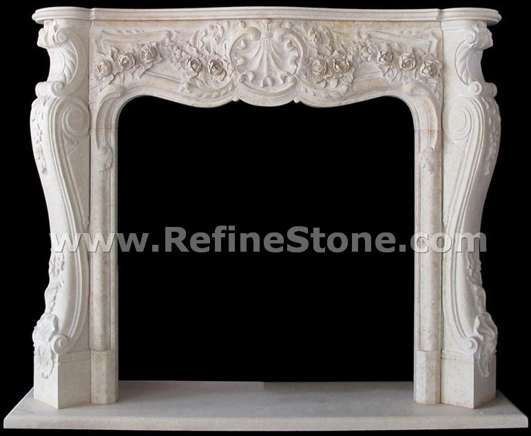 White marble fireplace from China factory