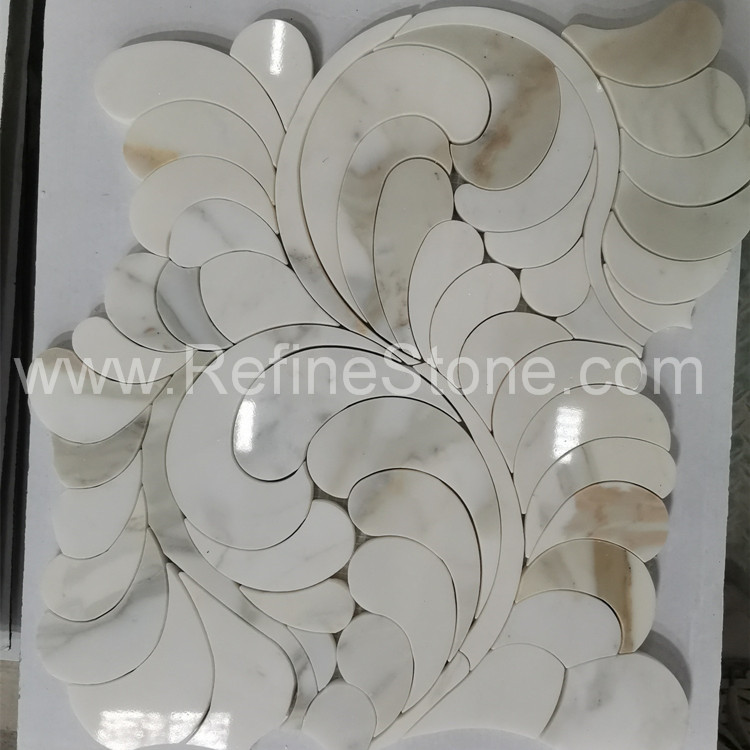 Calacatta gold marble flower mosaic
