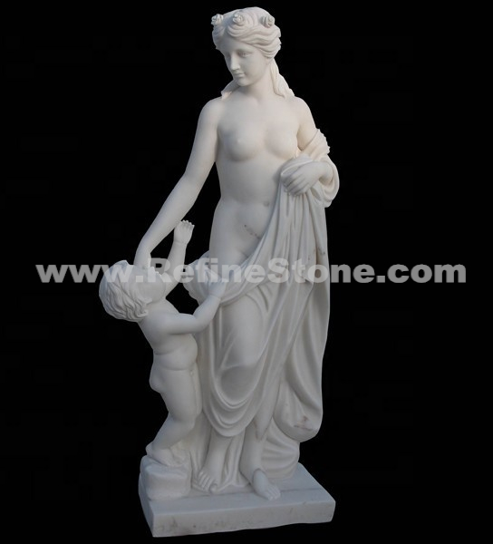 pure white female statue