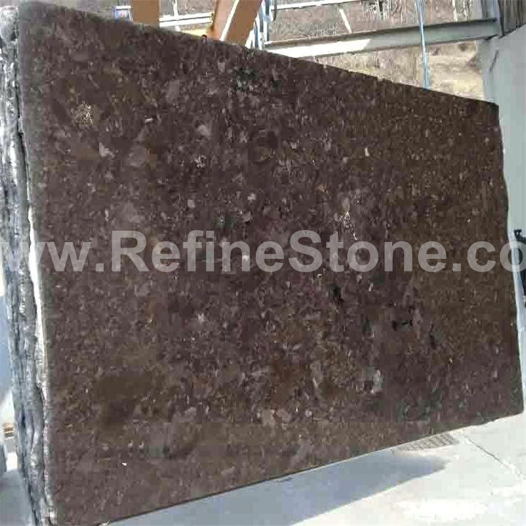 Antique brown granite slab