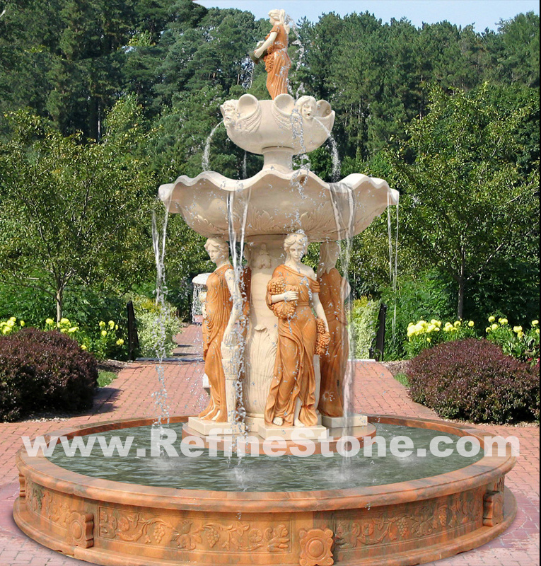 Human carving  fountain