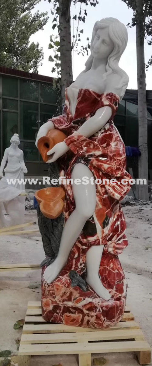 Red Marble Statue