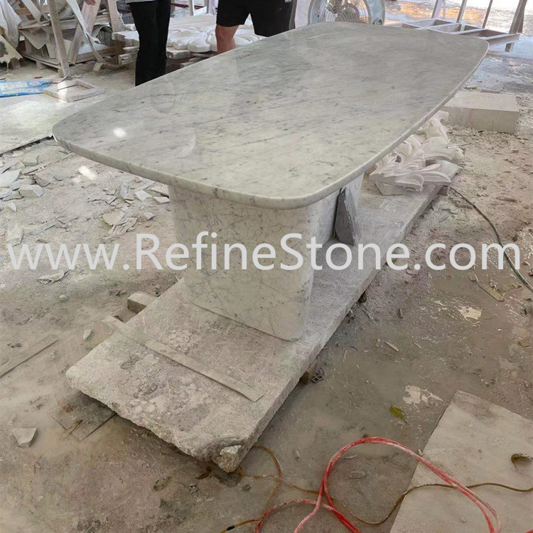 Bianco carrara marble table