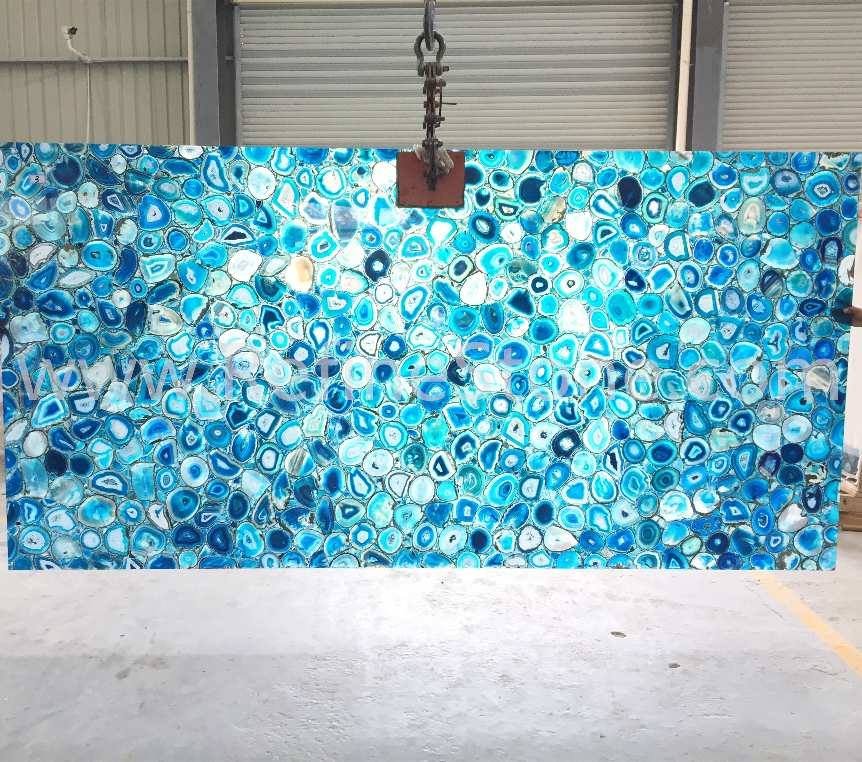 background wall blue agate slab