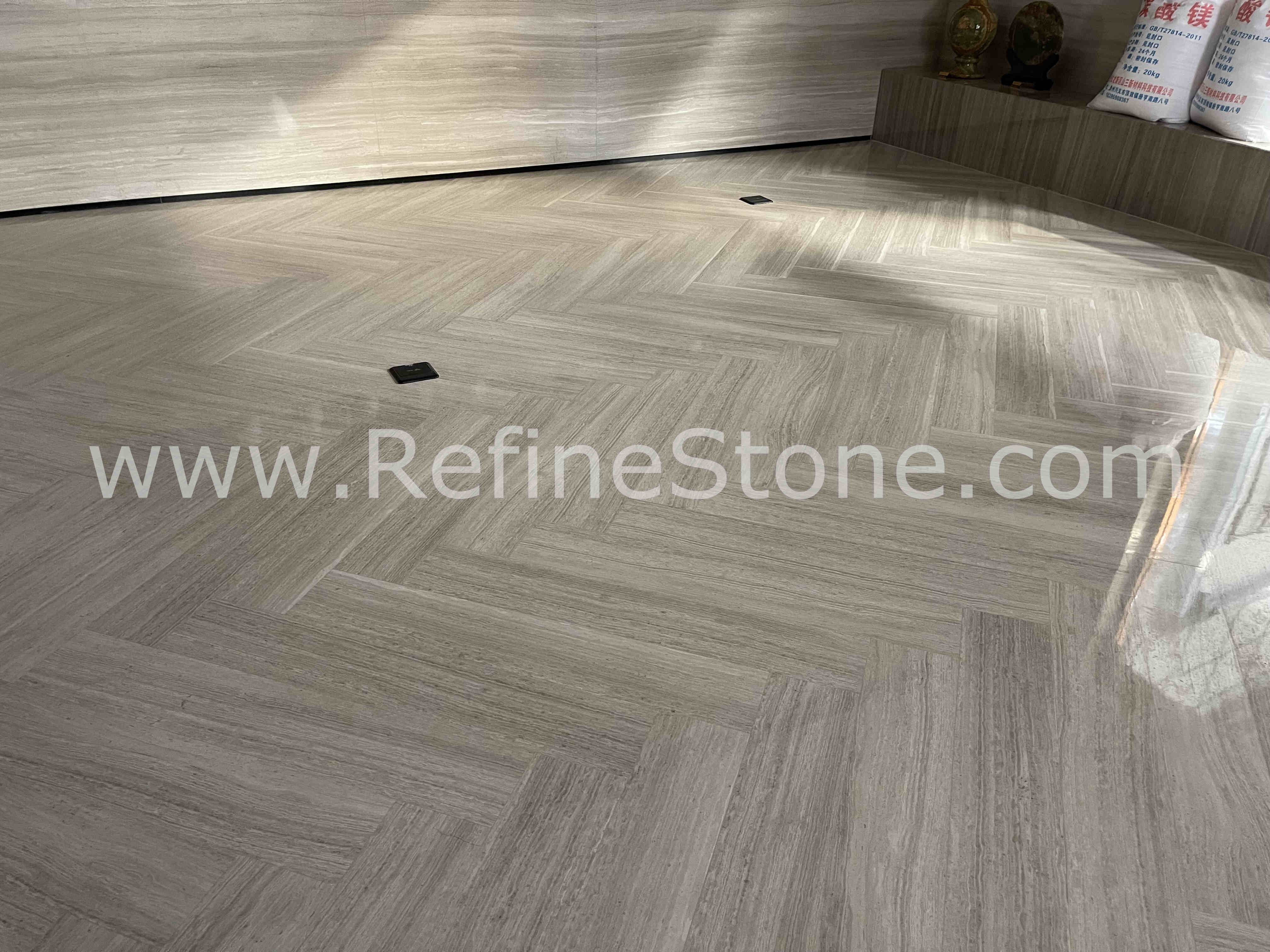 white wooden marble pattern floor tiles