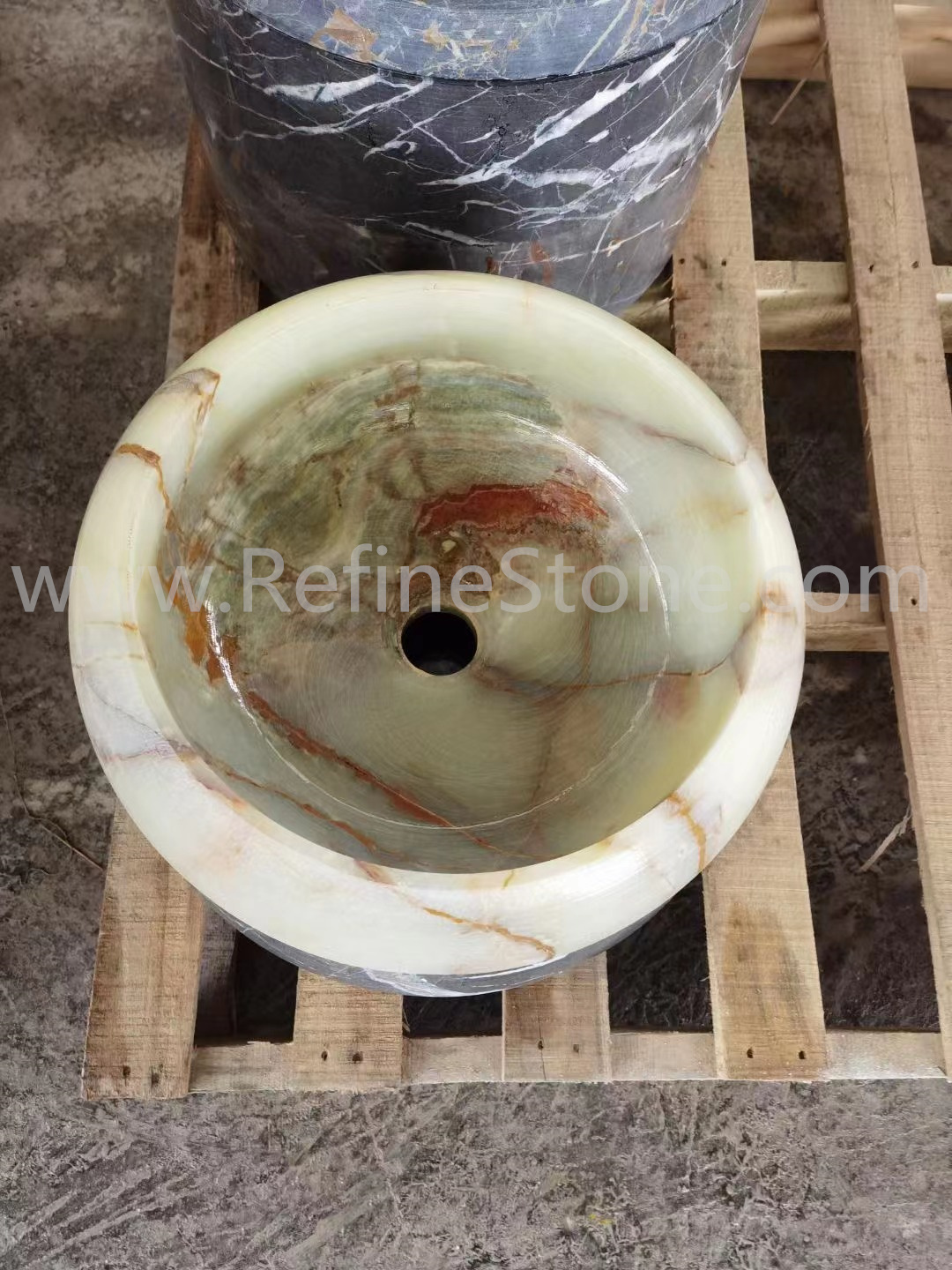 vanity luxury green onyx marble bathroom sink