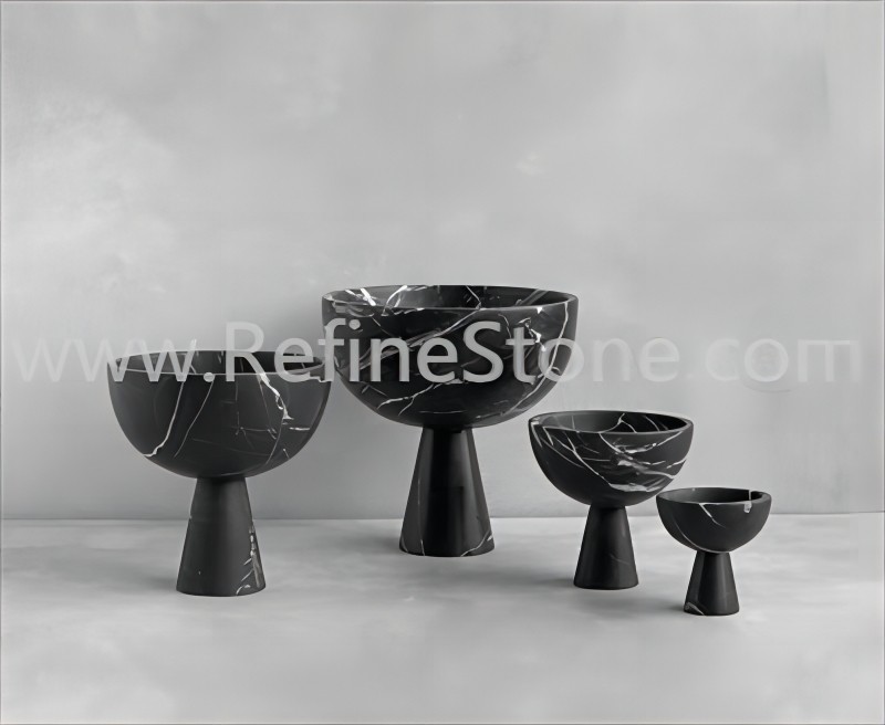 Black marquina marble bowl
