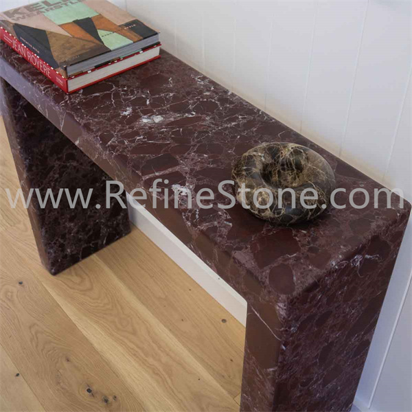 Rosso Lepanto marble table