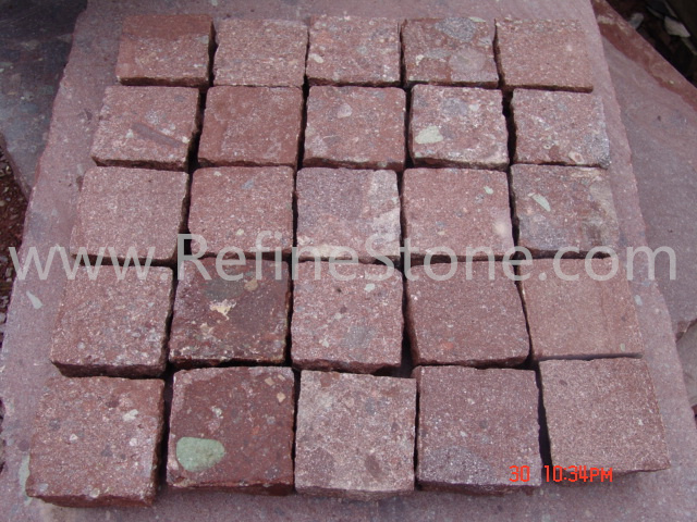 Red porphyry natural split